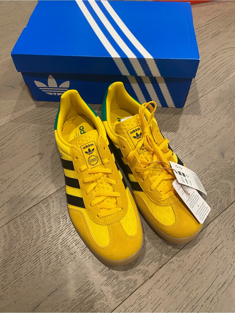 ADIDAS Gazelle Indoor EQT Yellow Black BROWN GUM Women's size 8